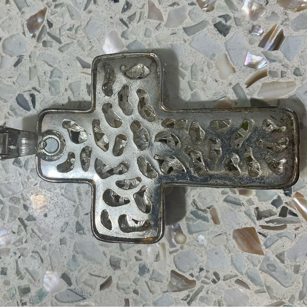 Encrusted Cross Pendant - Picture 3 of 5